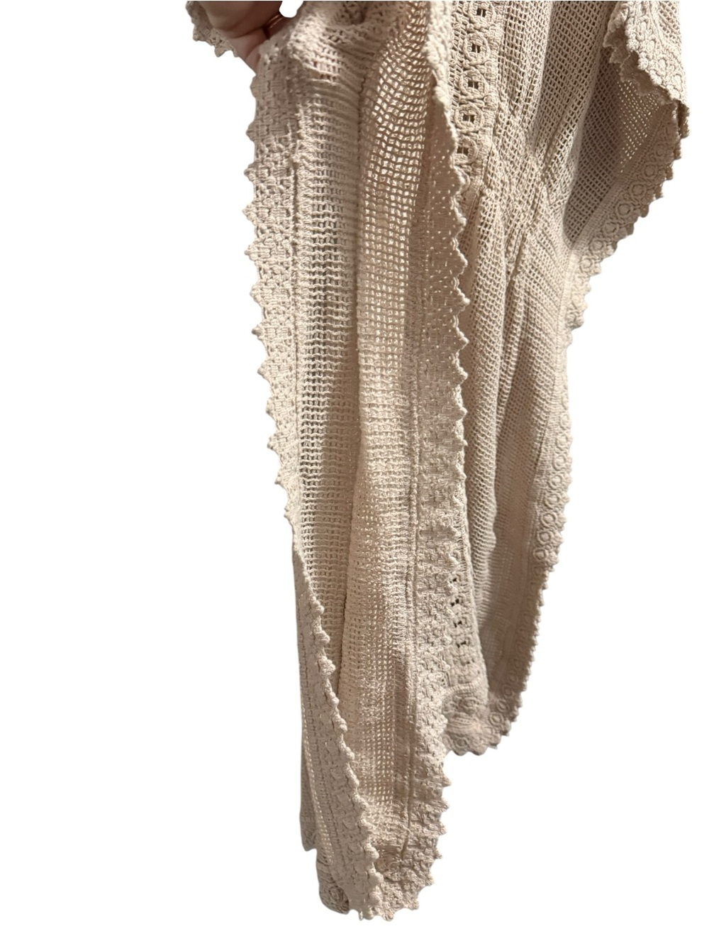 Boho Crochet Swim Coverup - Cream - Picture 4 of 5